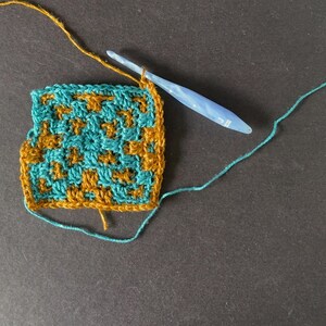 Diamonds Overlay Mosaic Crochet Blanket Square Pattern PDF