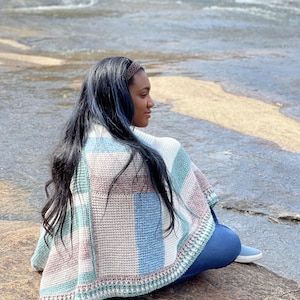 Cedar Mill Tunisian Poncho Crochet Pattern, Instant Download