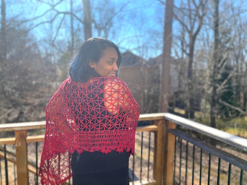 Instant Download Spring Forth Shawl Crochet Pattern image 2