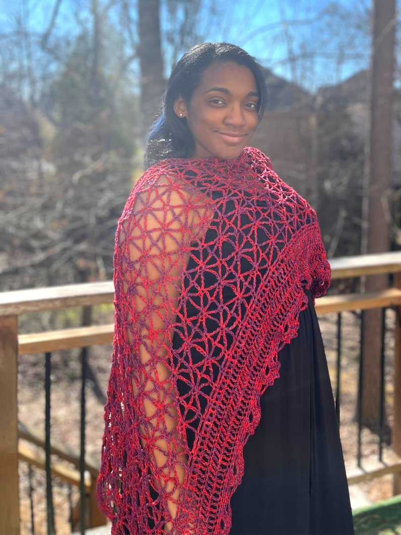 Instant Download Spring Forth Shawl Crochet Pattern image 3