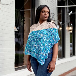 Sand to Sea Crochet Shawl Pattern: Bobbles, Beads (Instant Download) image 4
