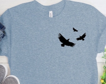 Eagle Family Tshirt, Eagle Tshirt, Pocket Design T shirt, Eagle Unisex Tshirt, Eagle Lover Tshirt, Animal Lover Tee shirt