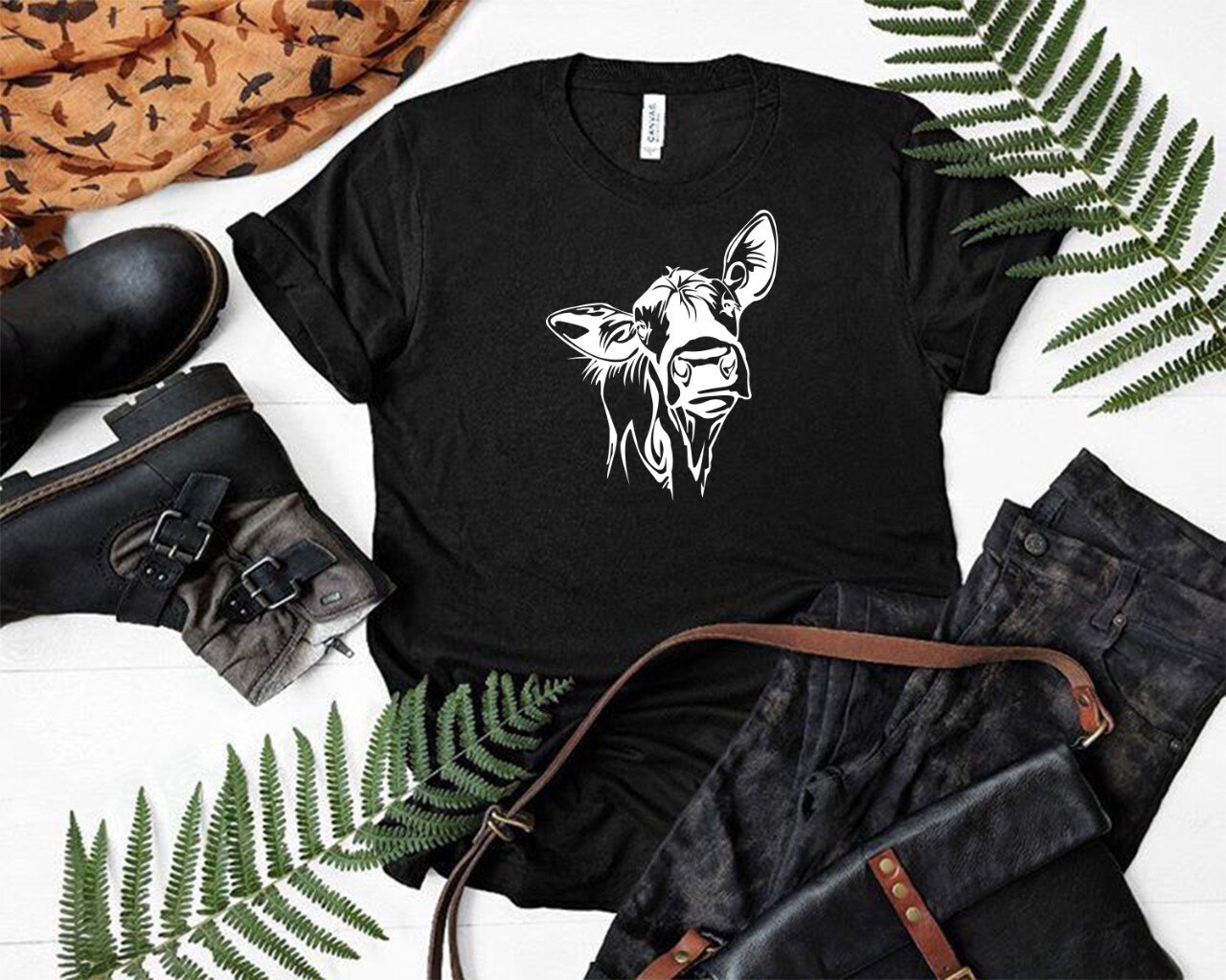 T-shirt de vache, t-shirt de vache mignon, t-shirt damoureux de vache