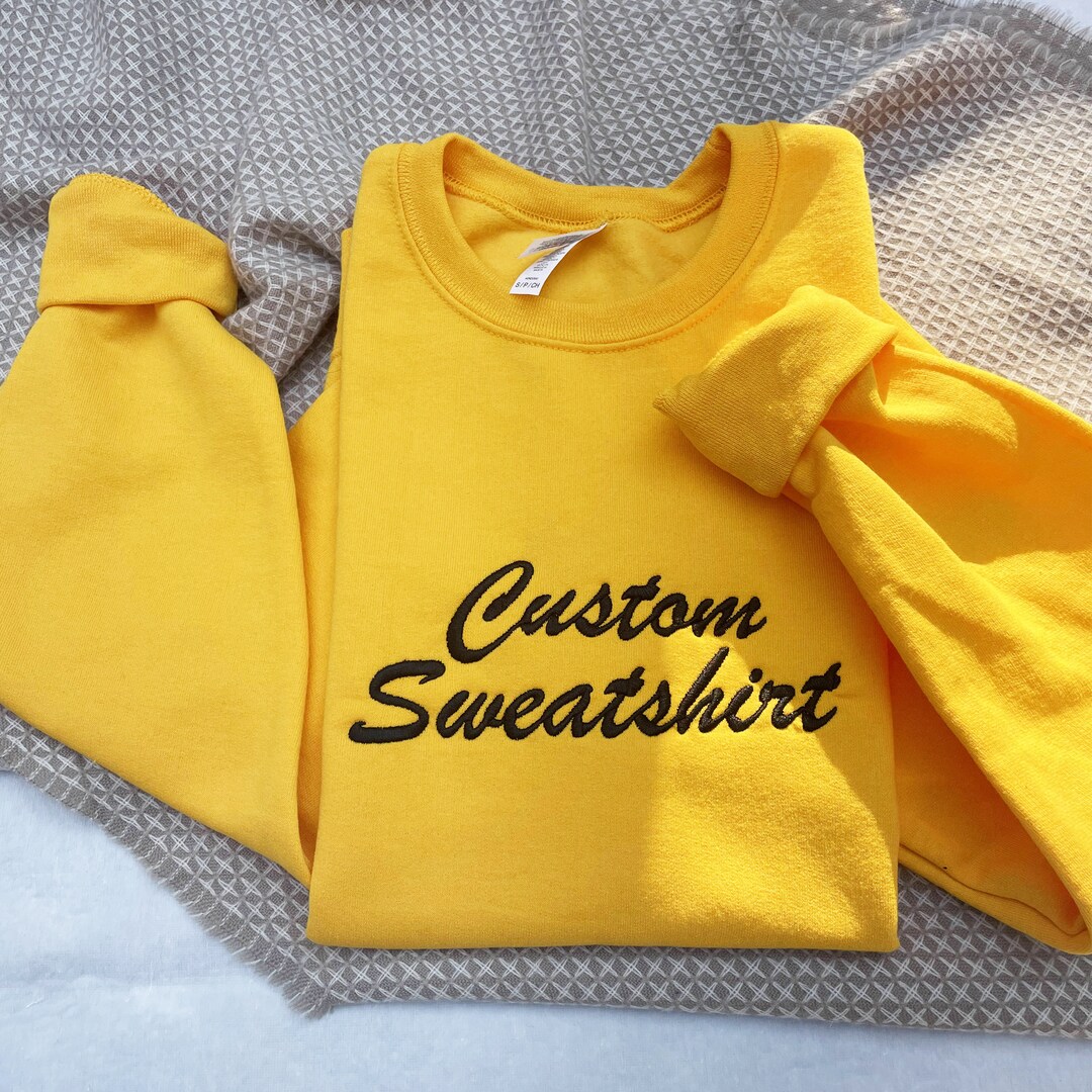Custom Embroidered Sweatshirt Personalized Crewneck Etsy