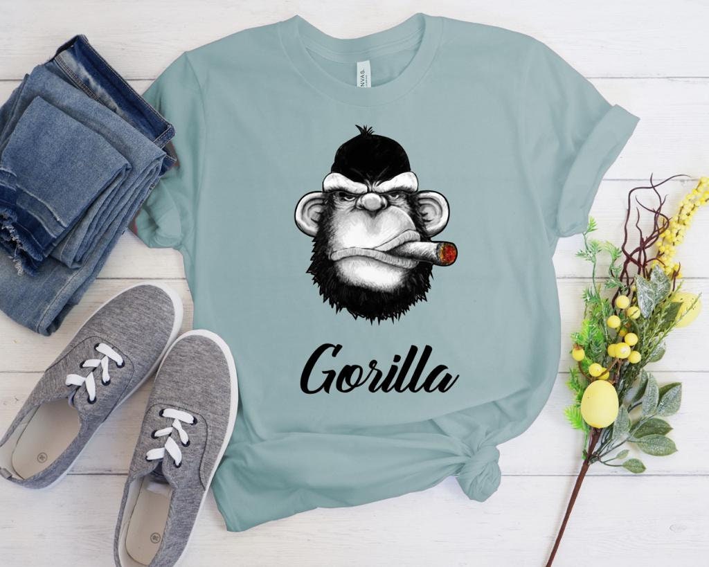Gorilla Tshirt Gorilla Tshirt Unisex Gorilla Shirt Etsy
