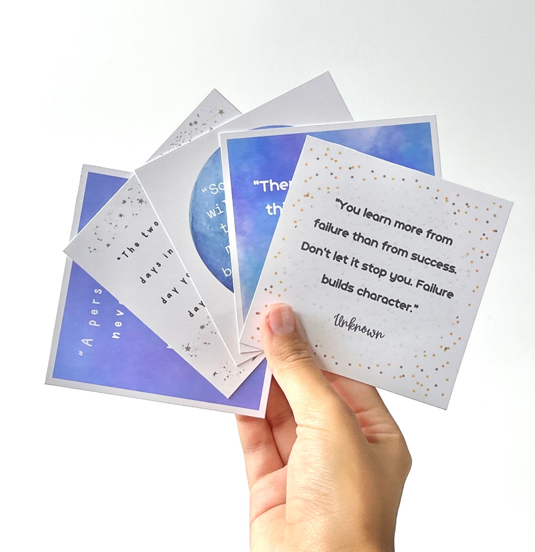 Inspirational Quote Cards, Theme Cards, Memorization, Download - Etsy