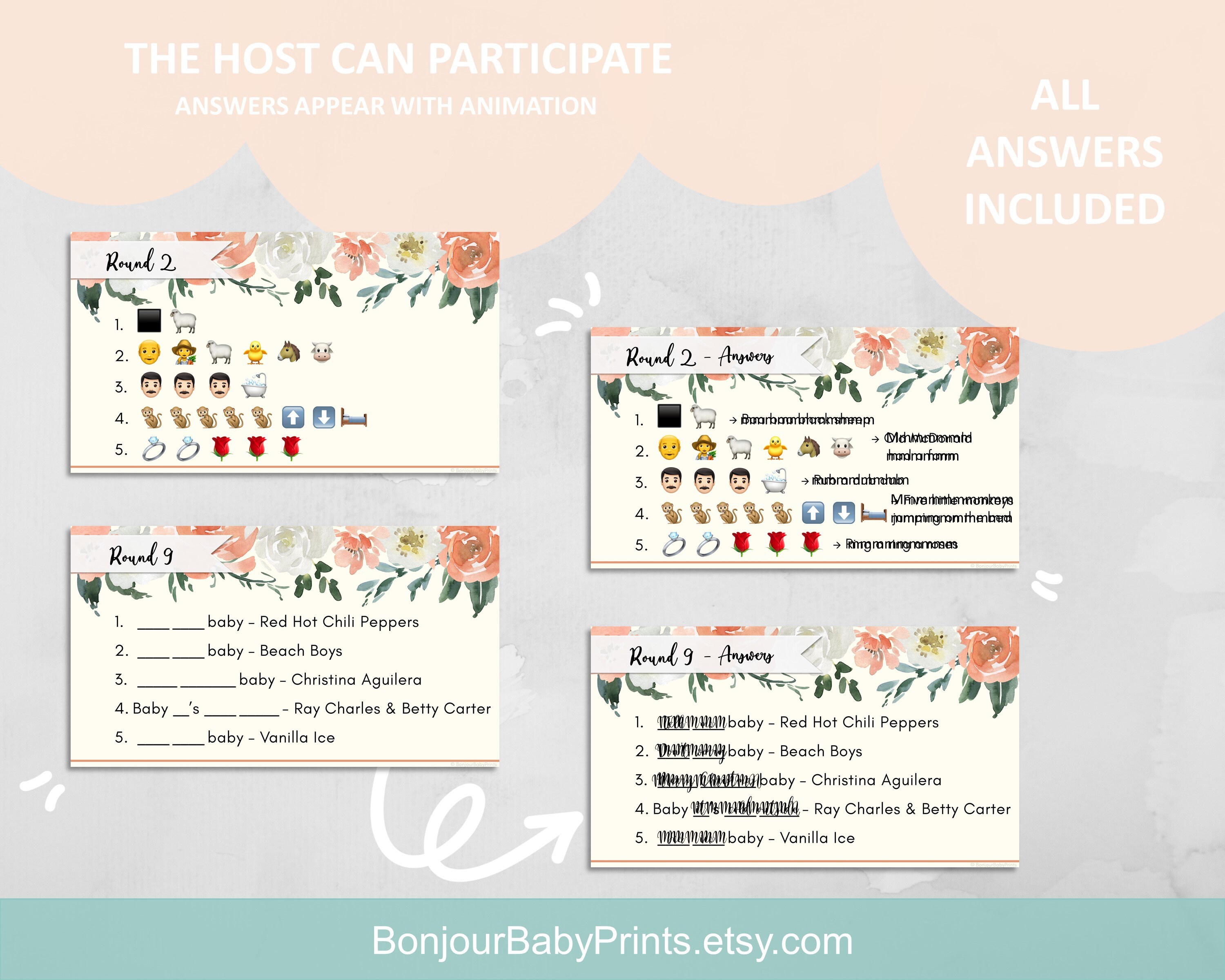 Virtual Baby Shower Quiz, Virtual Baby Shower Games, Zoom Baby Shower