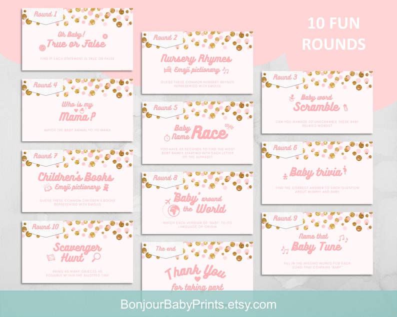 Virtual Baby Shower Quiz Virtual Baby Shower Games Zoom Baby Etsy UK