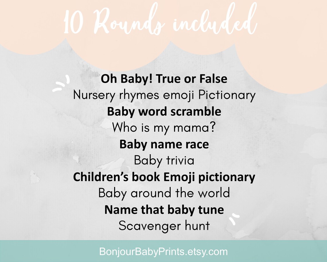 Virtual Baby Shower Quiz, Virtual Baby Shower Games, Zoom Baby Shower