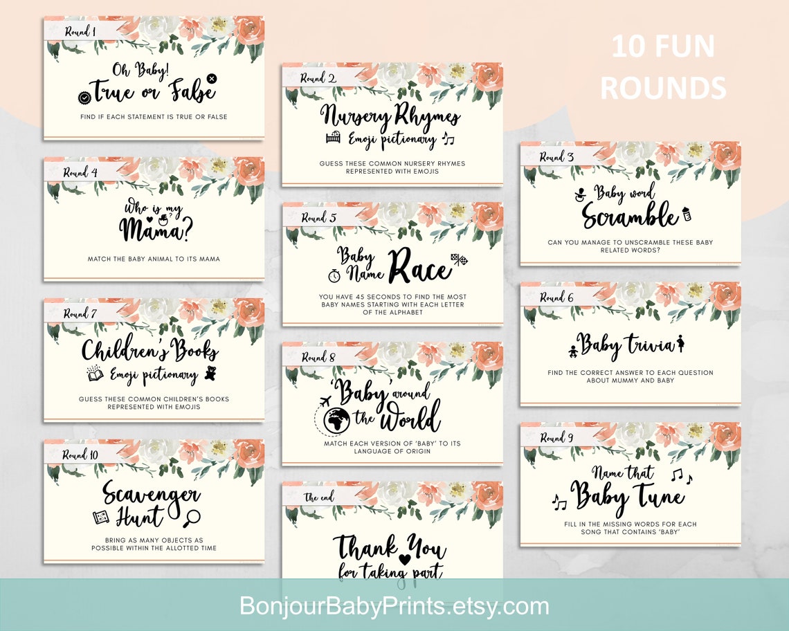 Virtual Baby Shower Quiz, Virtual Baby Shower Games, Zoom Baby Shower