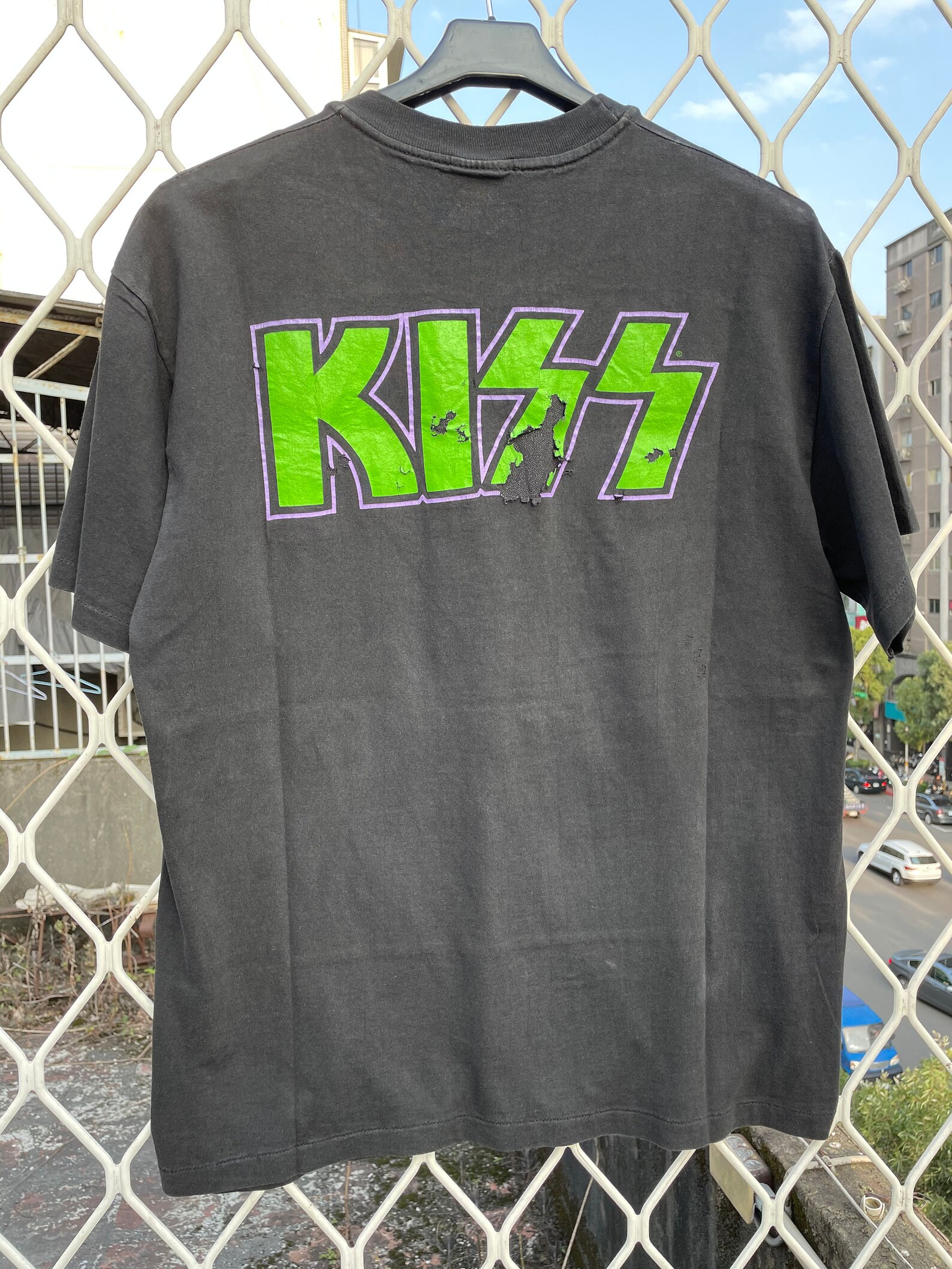 VINTAGE KISS 1991 4 Faces TShirt Pink Floyd LED ZEPPELIN Etsy France