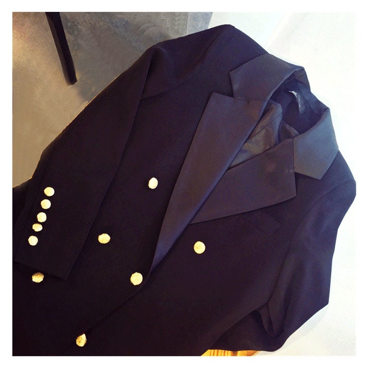 Plus Size Black Suit Women Blazer Double Breasted Suit Women Suit