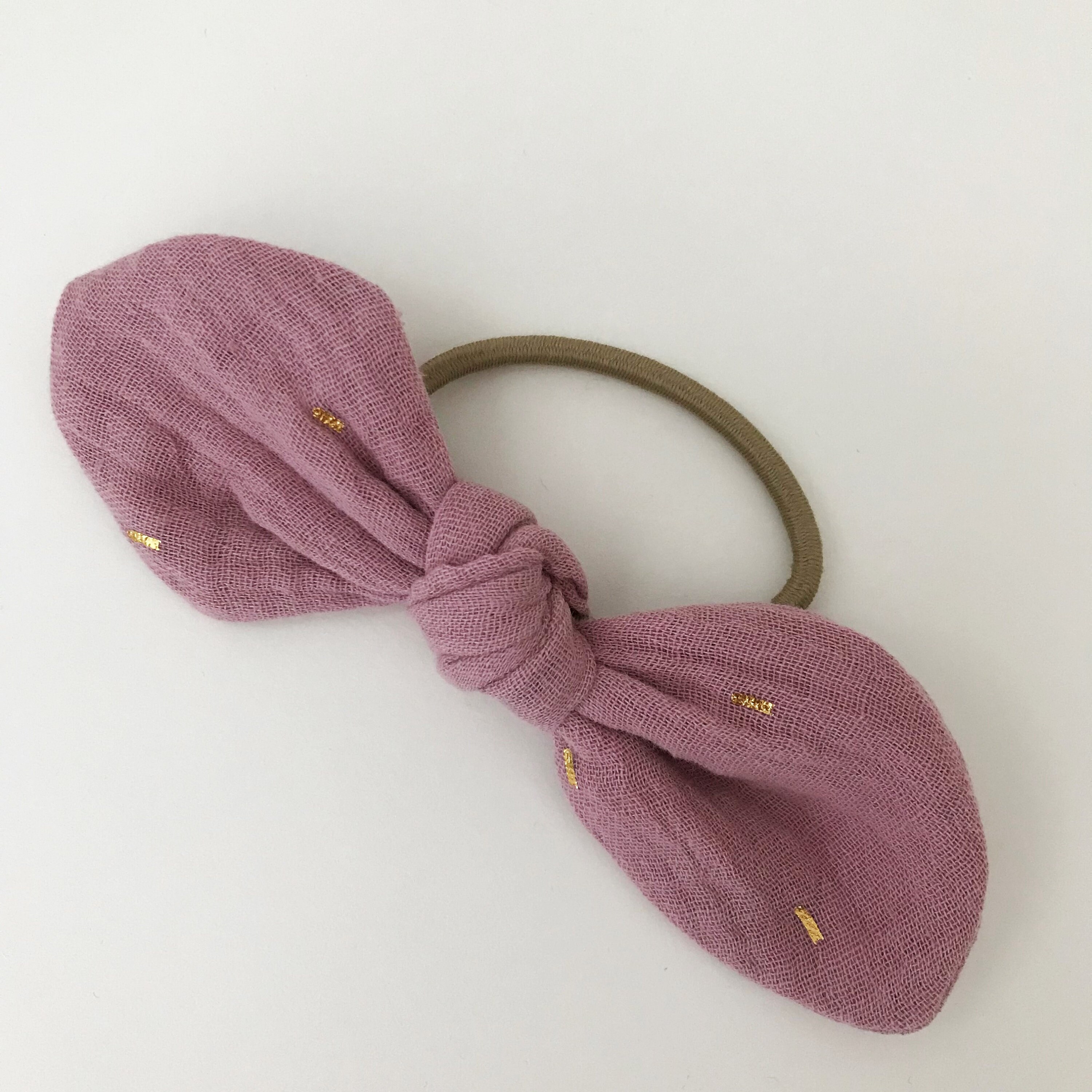 Knotted Hair Tie/Bow Hair Tie/Hair Scrunchie/Double Gauze Hair Etsy