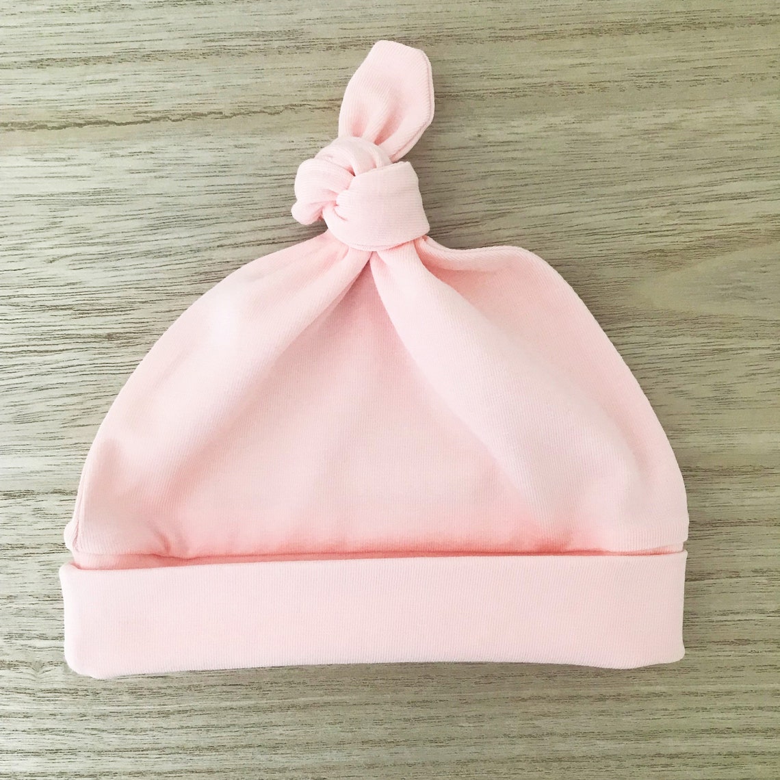 Newborn Hat/Pink Baby Hat/Top Knot Hat/Baby Gift/Mum to Etsy