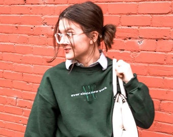 Sudadera con cuello redondo bordada Ever Since New York