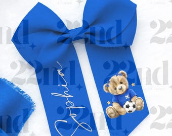 Scotland World Cup Hair Bow | Blue Saltire Football Fan Accessory | Girls Clip