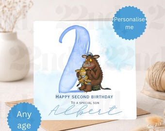 Personalised Monster Birthday Card | Custom Age, Son's Card