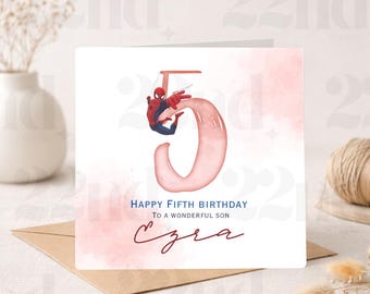 Personalised Superhero Birthday Card | Watercolor Design