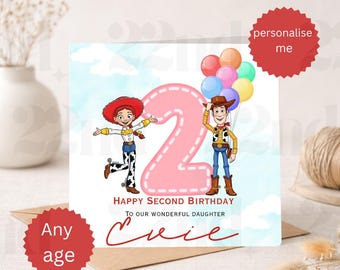 Personalised Cowgirl Cowboy Birthday Card | Western Theme