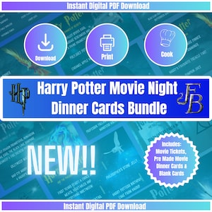 NOVITÀ! Biglietti stampabili per la cena del film "11 Wizard Beasts", download digitale immediato, biglietti, menu e checklist inclusi. Bambini, serata romantica.
