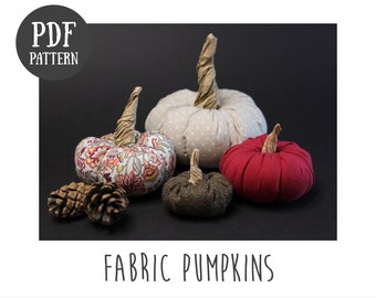 PDF Instructions for a set of fabric pumpkins, suitable for children to make
