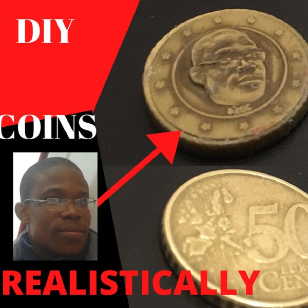 Personalisierte Münze Anhänger Benutzerdefinierte Porträt Text Design Monogramm 3D gedruckte Münze Souvenir Glück Talisman Pocket Token
