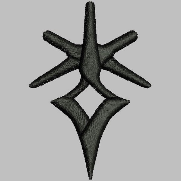 Final Fantasy XIV Dark Knight Soul Crystal Logo Motif de broderie Endwalker Final Fantasy 14 Job Stone FF14