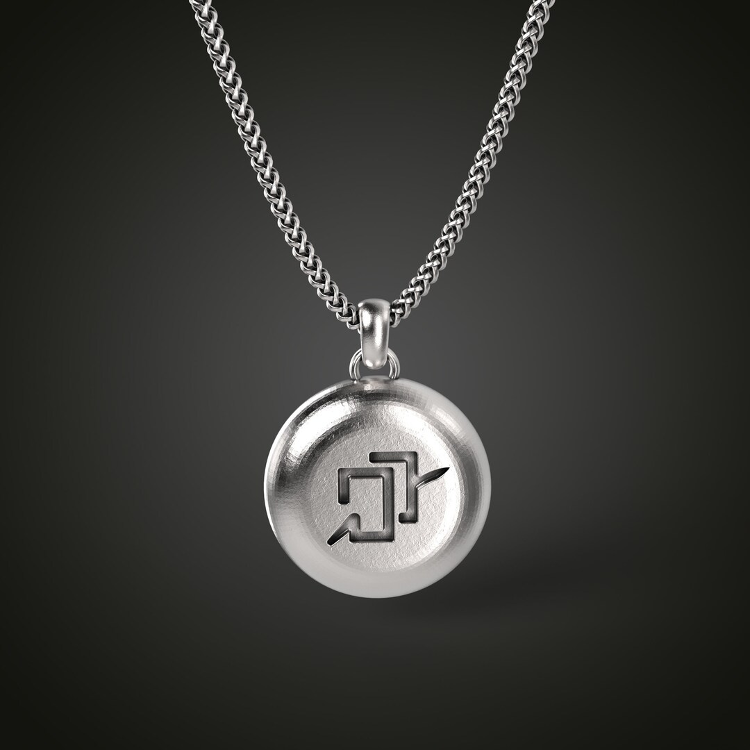 FINAL FANTASY XIV Silver Pendant - Azem's Crystal Wave 2