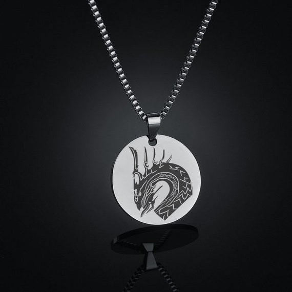 Final Fantasy XVI 16 Laser-engraved Eikon Logo Necklace and