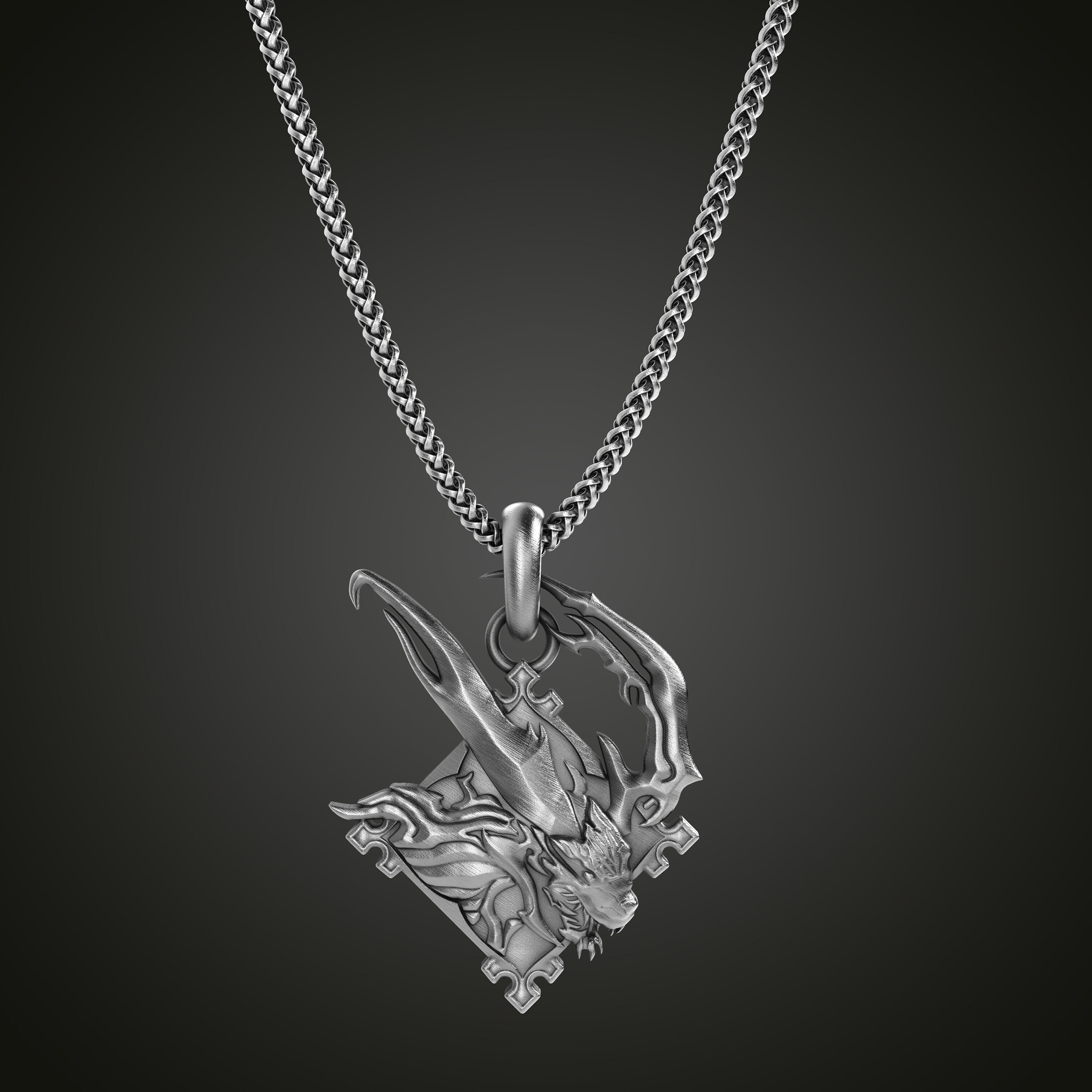 Final Fantasy XVI 16 Eikon Logo Necklace Ifrit Brass or Solid Silver With Antique Effect Clive Efrit - Etsy Final Fantasy XVI 16 Eikon Logo Necklace Ifrit Brass or Solid Silver With Antique Effect Clive Efrit - Etsy