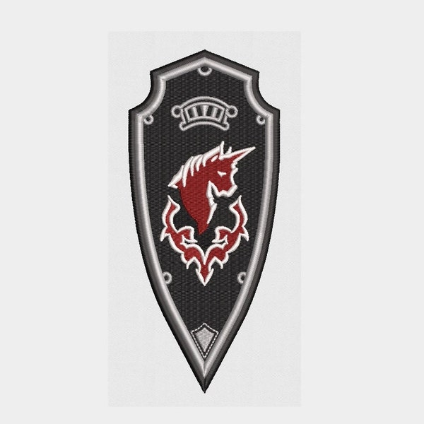 Final Fantasy XIV Haurchefant Greystone Shield Embroidery Pattern Shadowbringers Final Fantasy 14 - House Fortemps