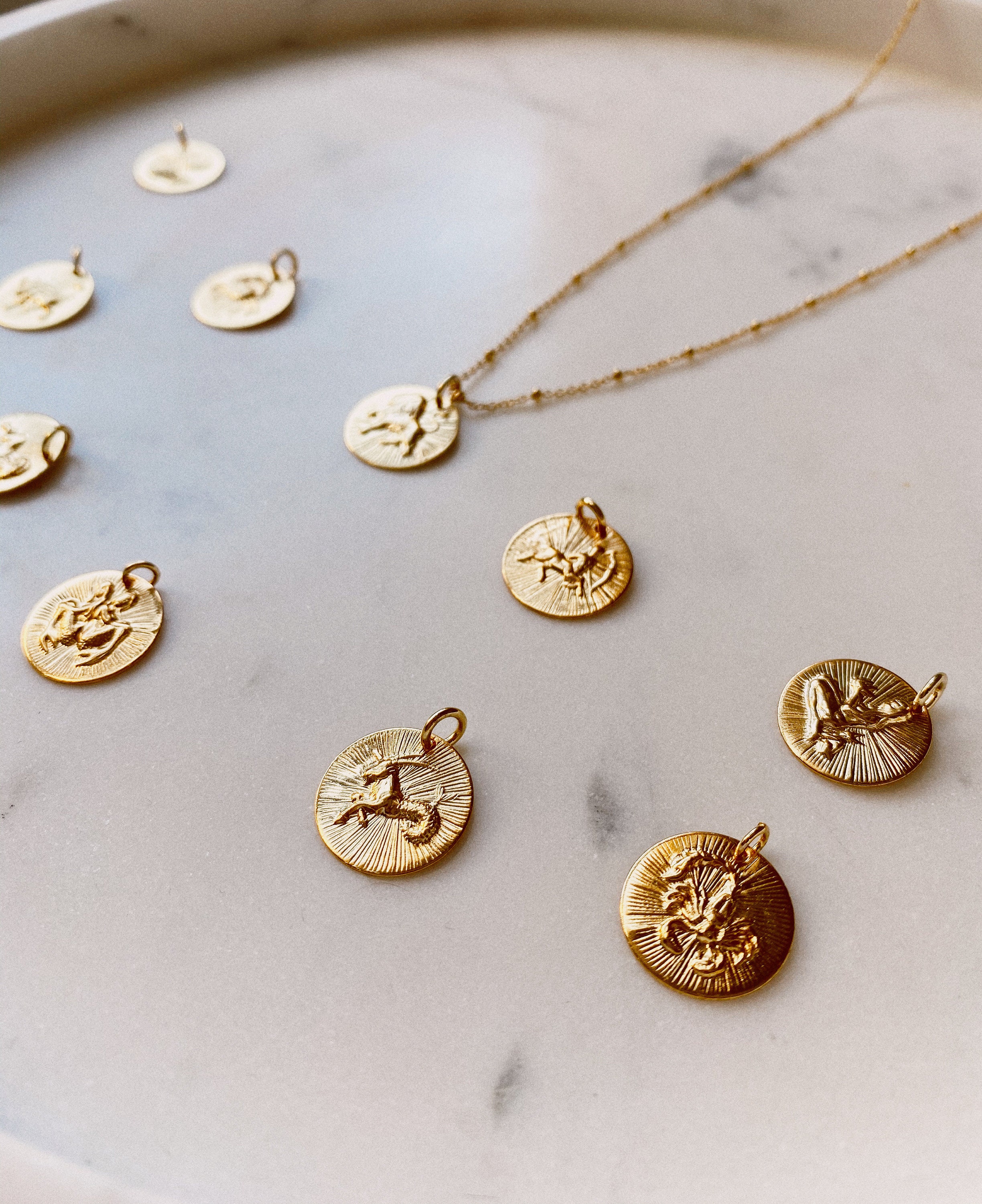 Zodiac necklace gold filled horoscope necklace zodiac Etsy