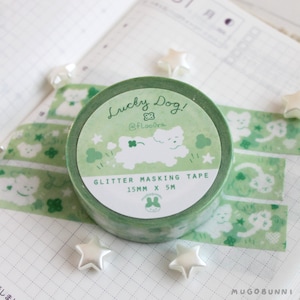 Cinta washi con purpurina de la colaboración del artista Lucky Dog