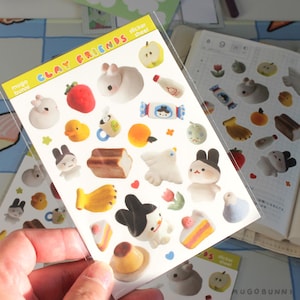 Hoja de pegatinas de Clay Friends