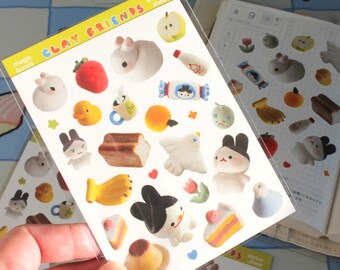 Clay Friends Sticker Sheet