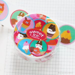 Süße Eis Kreis Sticker Washi Rolle
