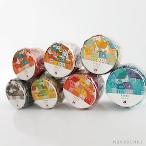 Towns Village Layering Border Washi Tape - briefpapier voor het decoreren van tape, planners, tijdschriften en pennen