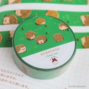 Cinta decorativa de enmascaramiento de cinta Washi de erizo para diarios, diarios