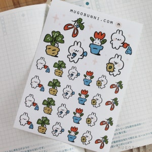 Planificador de cuidado de plantas Hoja de pegatinas Decorar diario Planificador agendas Lecherías y más!