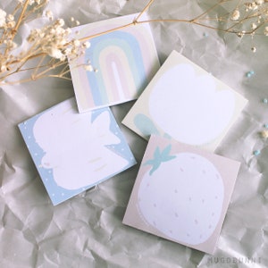 Pastel Bundle Memo Pads - lindo mensaje de notas de papelería para planificadores diarios y penpals