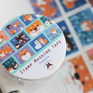 Shiba Inu Stempel Deco Washitape für Journals, Planer und Molkereien