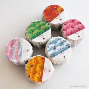 Cinta washi con borde en capas troquelado de bosque: papelería para decorar, planificadores, diarios y amigos por correspondencia.