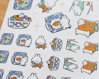 Laundry Planner Sticker Sheet Decorate Stickers for Journal Planner Agendas Dairies and more!