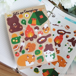 Camping Wald Ästhetische Sticker Sheet