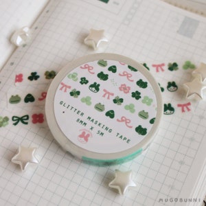 Mini cinta washi de trébol: papelería para decorar planificadores, diarios y amigos por correspondencia
