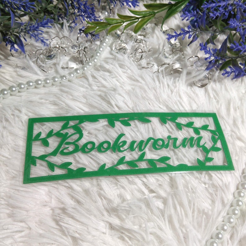 Bookworm Papercut Bookmark image 0
