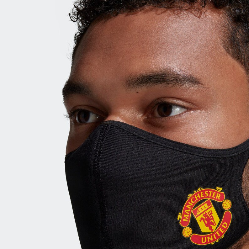 Adidas Manchester United FC Face Mask Cover Reusable Washable Etsy