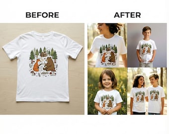 Service de photographie de produits pour t-shirts personnalisés | 12 images professionnelles de style de vie et de studio | Aucune expédition nécessaire