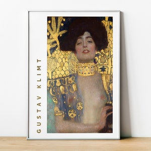 Gustav Klimt Judith y la cabeza de Holofernes, Descarga digital, Pintor austriaco, Simbolismo, Pintura de bellas artes, Decoración de la pared del hogar