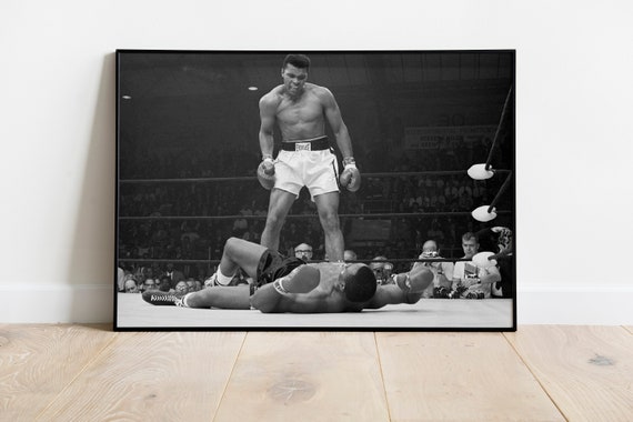 Sport Boxing Legend 40cm x 40cm Muhammad Ali Face Fine Art Print 